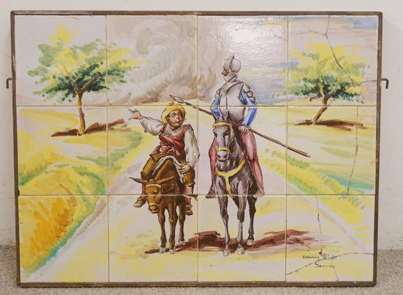 12 HAND PAINTED TILES BY CERAMICS STA ANA SEVILLA (1 of 3)