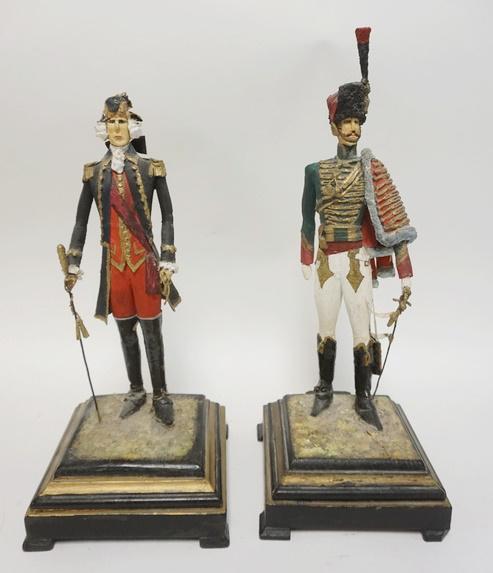 2 FIGURES OF SOLDIERS MOUNTED AS LAMP BASES (1 of 2)