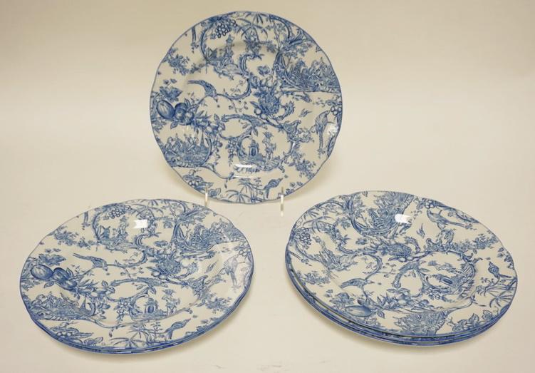 SET OF 6 SPODE WILLIAMSBURG PROVINCIAL GARDEN PLATES (1 of 2)