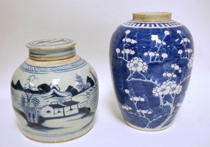 2 BLUE & WHITE ASIAN JARS (1 of 3)