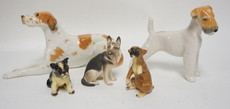 GROUP OF 5 DOG FIGURES (1 of 2)