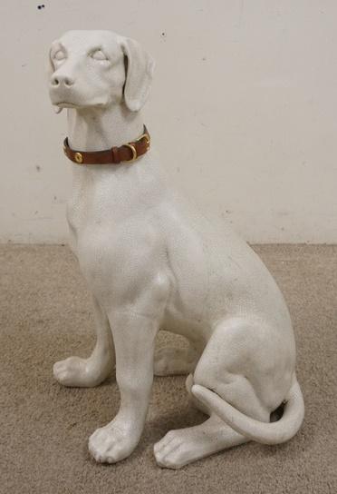 LARGE POTTERY DOG (1 of 4)