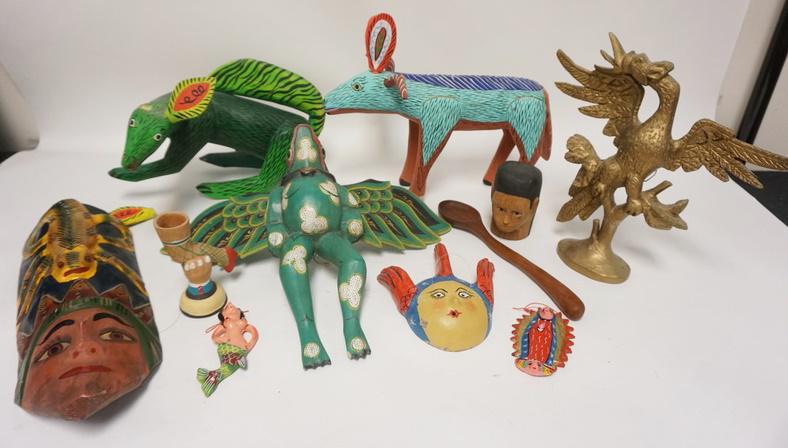 GROUP OF PAINTED DECORATIVE ITEMS (1 of 1)