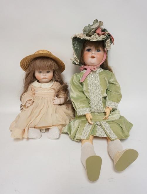 2 BISQUE HEAD DOLLS (1 of 4)