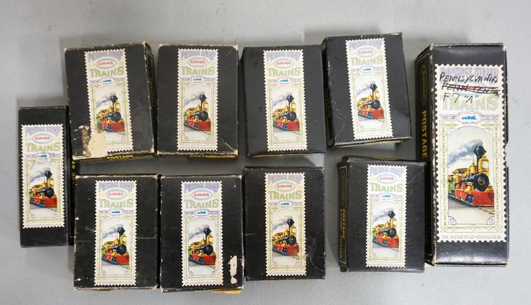 LOT OF AURORA POSTAGE STAMP TRAINS (1 of 2)