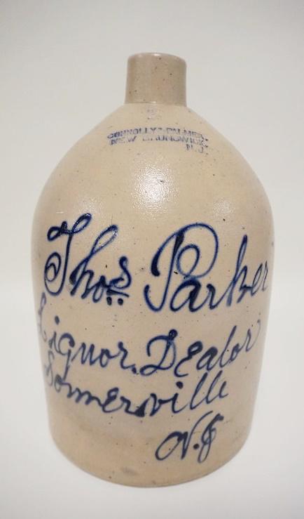 3 GALLON BLUE SCRIPT JUG SOMERVILLE NJ (1 of 3)