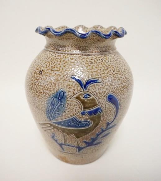 INCISED STONEWARE VASE (1 of 2)