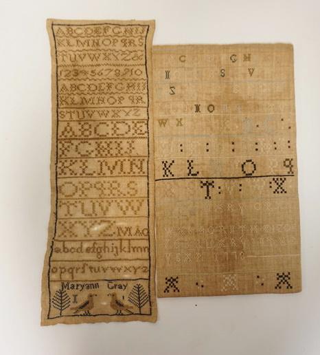 2 ANTIQUE SAMPLERS W/1778 (1 of 4)
