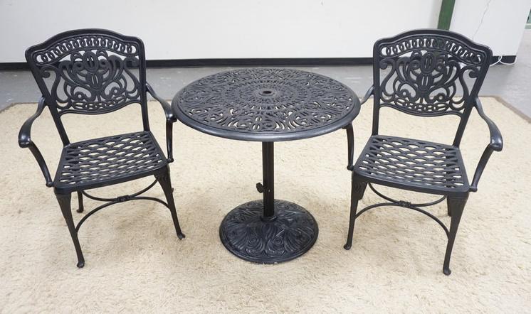 3 PIECE CAST METAL PATIO SET (1 of 4)
