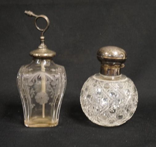2 CUT GLASS PERFUME BOTTLES (1 of 2)