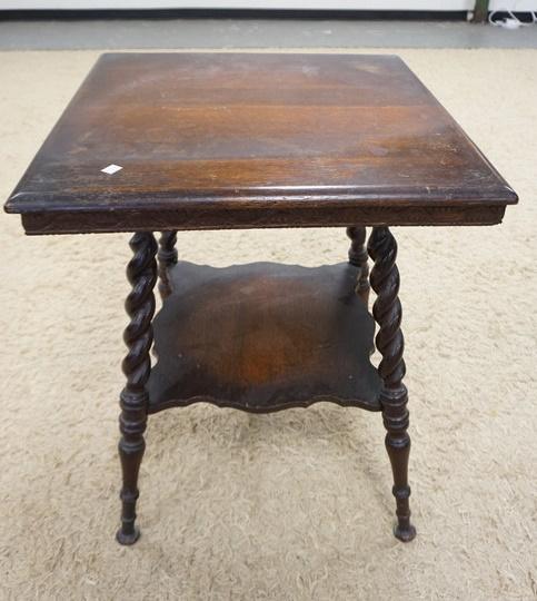 OAK LAMP TABLE W/TWIST LEGS (1 of 1)