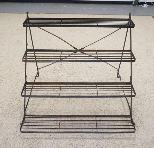 4 TIER IRON STEP BACK PLANT SHELF (1 of 2)