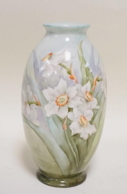 CERAMIC ART STUDIOS BELLEEK FORAL VASE (1 of 3)