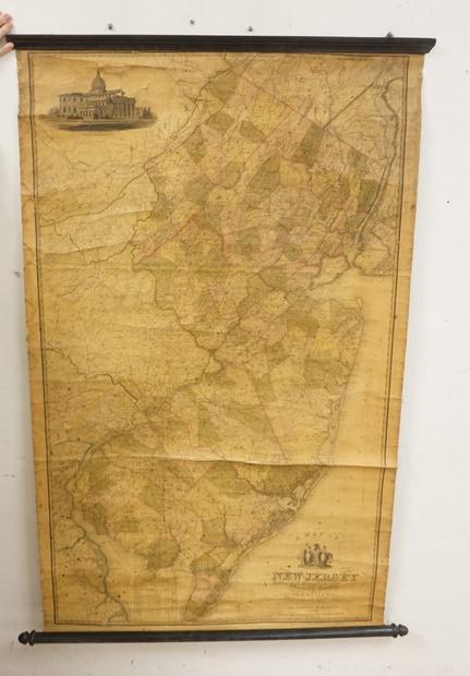 1849 WALL MAP OF NEW JERSEY (1 of 5)