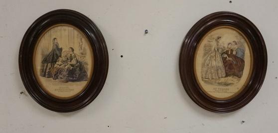 PAIR OF FRENCH FASHION PRINTS (1 of 5)