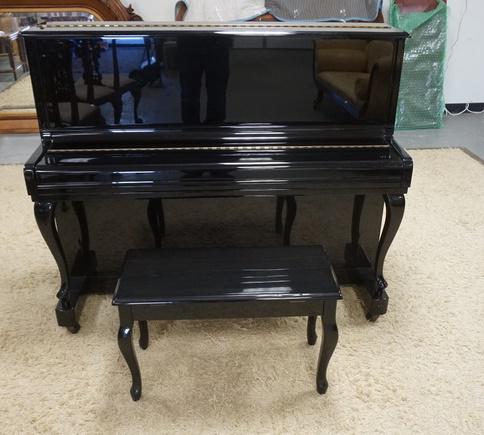 Otto Altenburg Black Lacquer Upright Piano