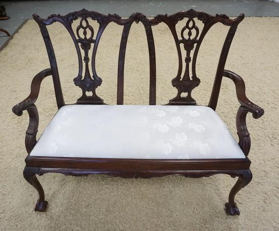 CHIPPENDALE STYLE DOUBLE WIDE SETTEE (1 of 5)