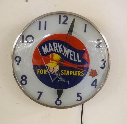 MARKWELL STAPLER WALL CLOCK (1 of 6)