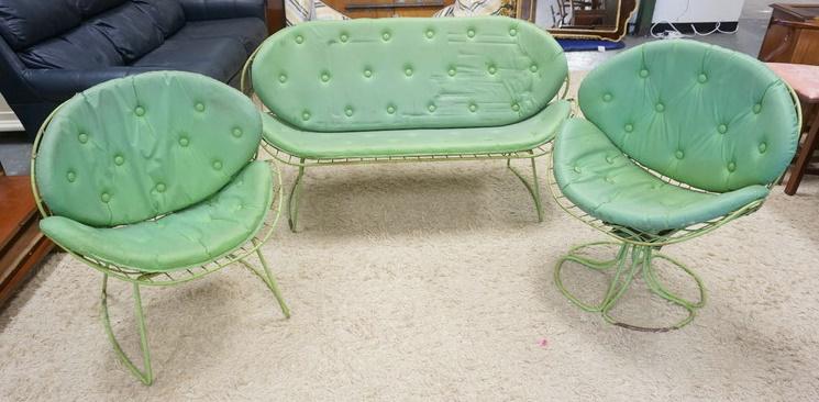 MCM IRON WIRE 3 PIECE PATIO SET (1 of 5)