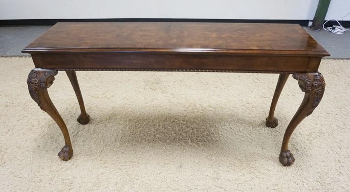 HENREDON CARVED CLAW FOOT HALL TABLE (1 of 5)
