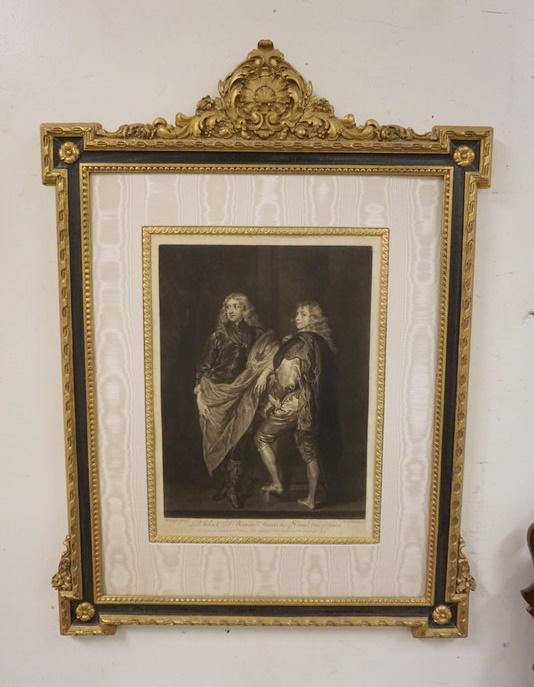 FRAMED ANTIQUE ENGRAVING OF ROYALTY (1 of 6)
