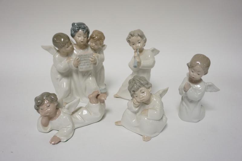 5 LLADRO ANGEL FIGURES (1 of 2)