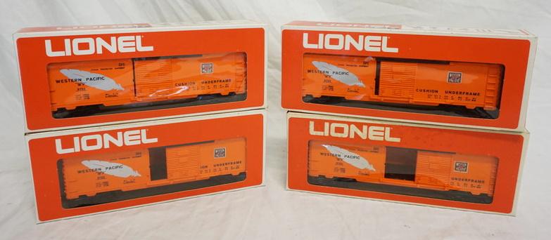 4 LIONEL MPC WESTERN PACIFIC BOX CAR MODELS (1 of 2)