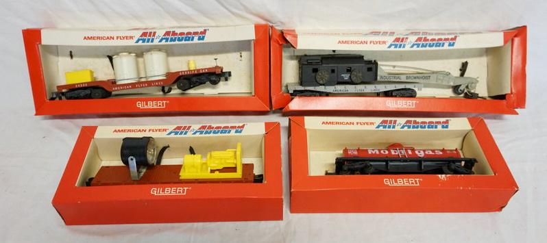 4 GILBERT AMERICIAN FLYER *ALL ABOARD* MODELS (1 of 2)