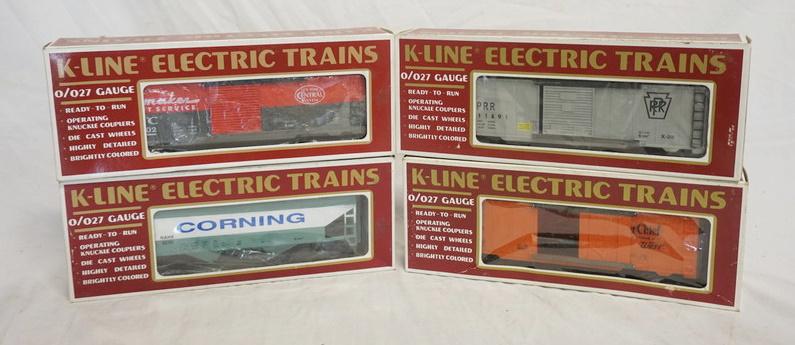 LOT OF 4 K-LINE O/O27 GAUGE MODEL TRAINS (1 of 2)