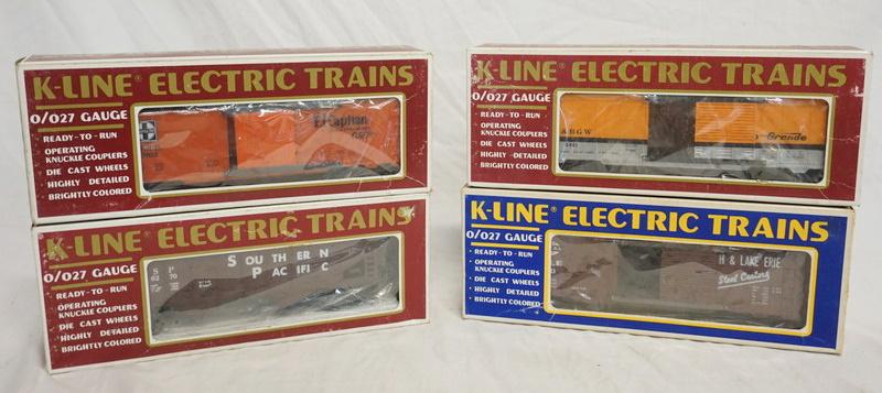 LOT OF 4 K-LINE O/O27 GAUGE MODEL TRAINS (1 of 2)