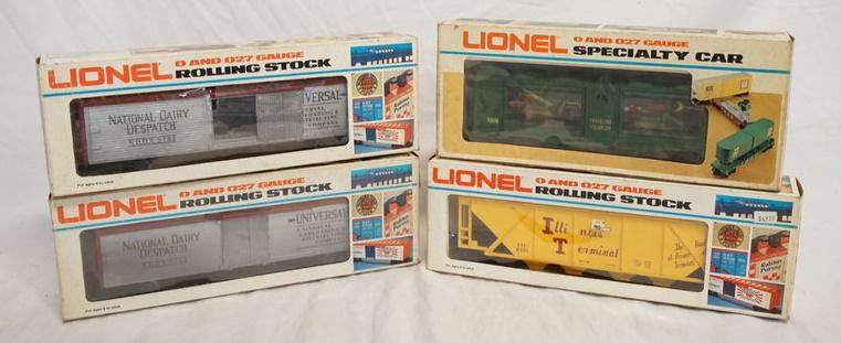 4 LIONEL O & O27 GAUGE MODEL TRAINS (1 of 2)