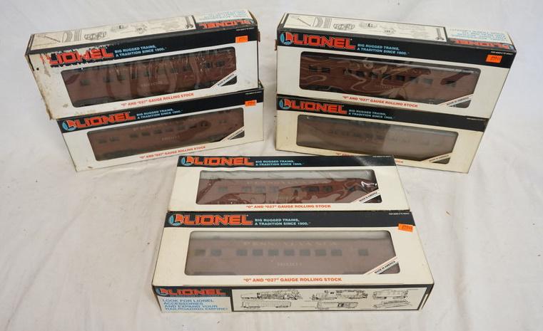 6 LIONEL PENNSLYVANIA PASSENGER CAR TRAIN MODELS: 6 LIONEL PENNSLYVANIA PASSENGER CAR TRAIN MODELS O & O27 GAUGE, 6-16000, THREE ARE 6-16001, 6-16002, & 6-16003