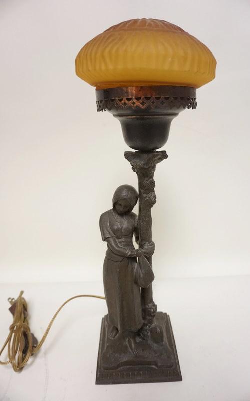 FIGURAL CAST METAL LAMP (1 of 3)