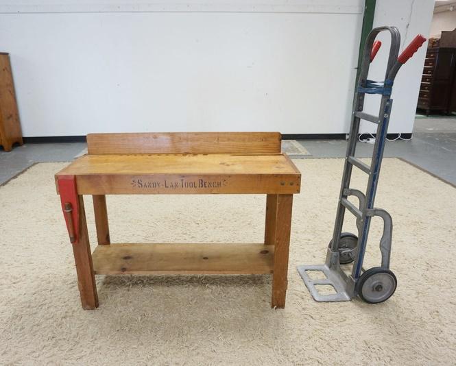 CHILDS PINE WORK BENCH (1 of 3)