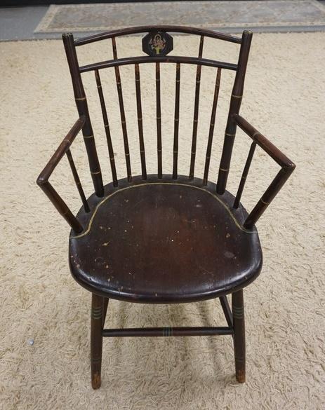 ANTIQUE BIRD CAGE WINDSOR ARMCHAIR (1 of 4)