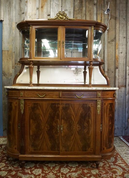 FRENCH MARBLE TOP CABINET (1 of 6)