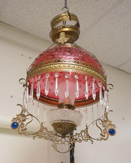 Antique victorian hanging lamps deals