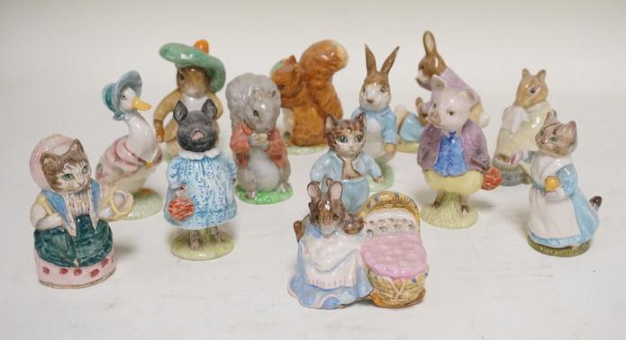 GROUP OF 13 BESWICK BEATRIX POTTER FIGURES (1 of 3)