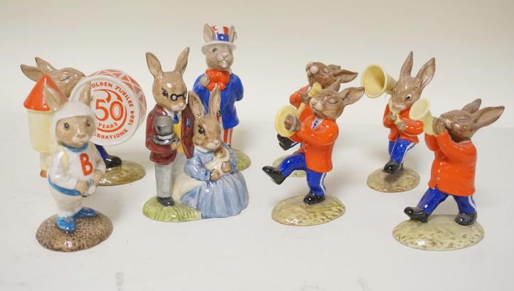 GROUP OF 8 ROYAL DOULTON BUNNYKIN FIGURES (1 of 2)