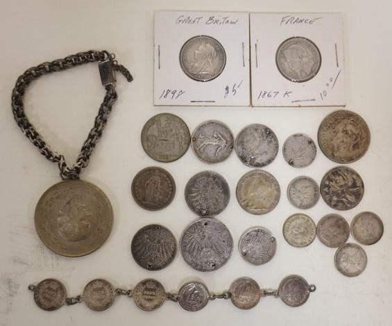 LOT OF SILVER FOREIGN COINS (1 of 4)