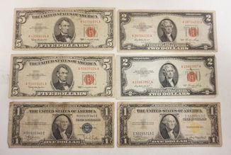 LOT W/2 RED SEAL 5 DOLLAR BILLS, ETC - Mar 11, 2022 | Dennis ...