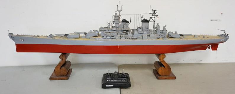WOODEN MODEL OF THE USS MISSOURI (1 of 5)