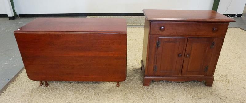 HEYWOOD WAKEFIELD SERVER AND DROP LEAF DINING ROOM TABLE (1 of 3)