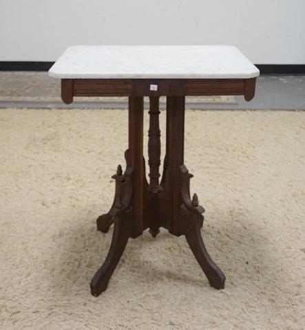 VICTORIAN MARBLE TOP TABLE (1 of 4)