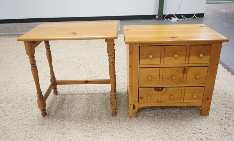 SMALL TABLE AND 9 DRAWER CABINET (1 of 1)