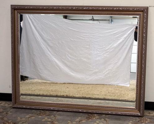 LARGE FRAMED BEVELED MIRROR (1 of 2)