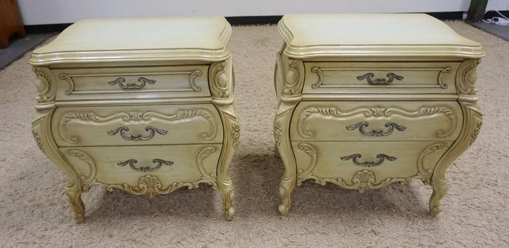 2 FRENCH PROVINCIAL PAINTED NIGHTSTANDS (1 of 2)