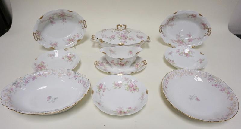 9 PIECE LOT ASSORTED LIMOGES DISHES (1 of 2)