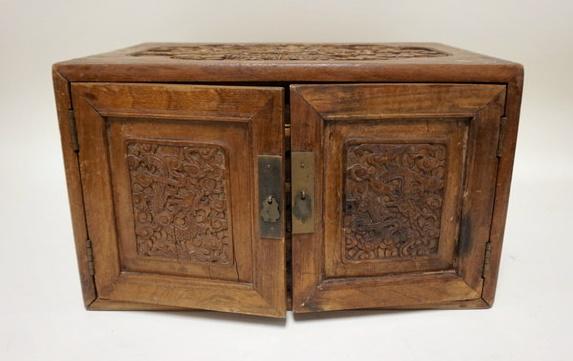 SMALL CARVED ASIAN CABINET (1 of 4)