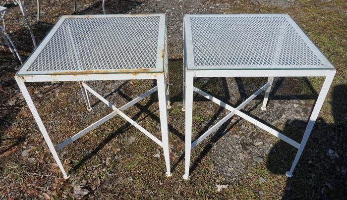 2 IRON PATIO TABLES (1 of 1)